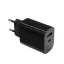 Wall charger 2x3A USB C + USB A Power Delivery black
