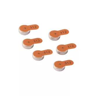   Intenso A312 Energy Hörgeraete Batterie 6er Blister - Batterie - 148 mAh Egyszer használatos elem 312 Cink-levegő