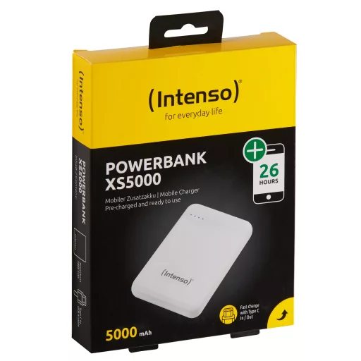 Intenso 7313522 külső akkumulátor Lítium-polimer (LiPo) 5000 mAh Fehér