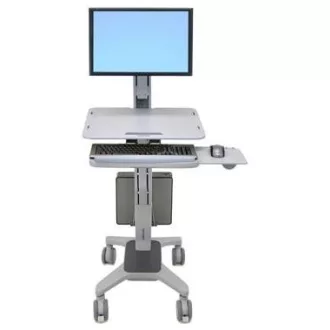   Ergotron WorkFit C-Mod, Single Display Sit-Stand Workstation 68,6 cm (27") Padló Szürke