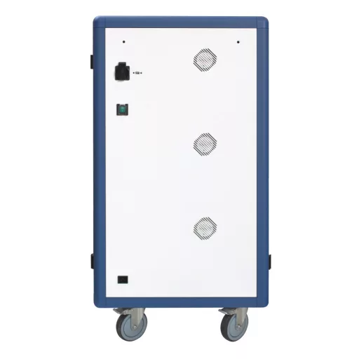 Techly I-CABINET-30DUTY tároló/töltő kocsi és szekrény mobileszközökhöz Tároló kocsi mobileszközökhöz Fehér, Kék