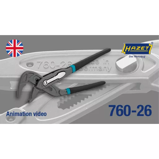 Universal- / Wasserpumpenzange 760-18, Rohr- / Wasserpumpen-Zange (schwarz/blau, 180mm, Schnellverstellung Tipp-/Step)
