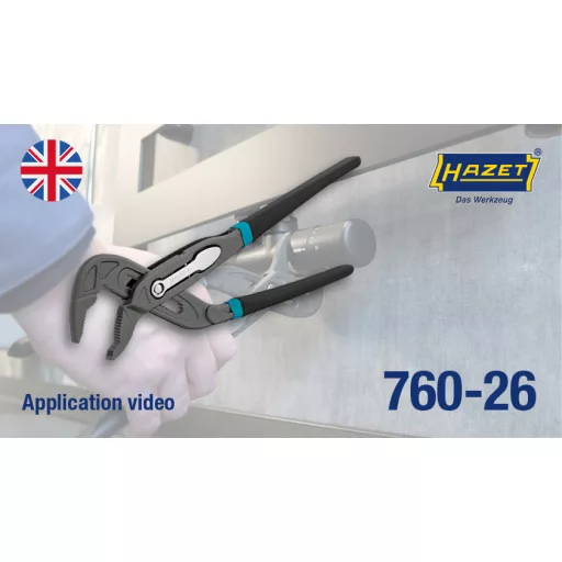 Universal- / Wasserpumpenzange 760-18, Rohr- / Wasserpumpen-Zange (schwarz/blau, 180mm, Schnellverstellung Tipp-/Step)