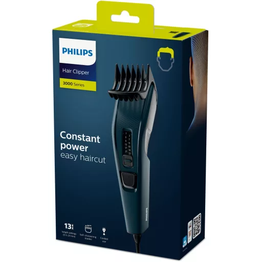 Philips HAIRCLIPPER Series 3000 HC3505/15 szakáll/hajnyíró Fekete, Zöld 13