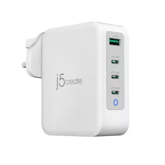   j5create JUP43130F-FN mobiltelefon töltő Kézi számítógép, Mobiltelefon, Hordozható játékkonzol, Okosóra, Táblagép Szürke, Fehér USB Gyorstöltés Beltéri