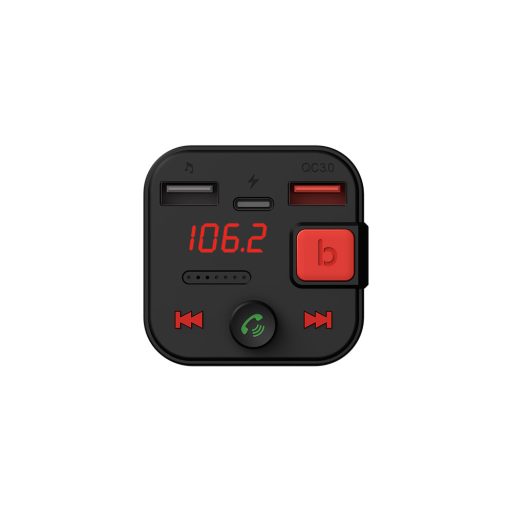 Savio TR-15 Transmiter FM z Bluetooth 87,6 - 107,9 MHz Bluetooth/USB Fekete