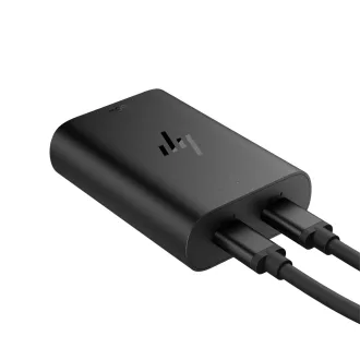   HP 65W GaN USB-C Laptop Charger áramátalakító és inverter Beltéri Fekete