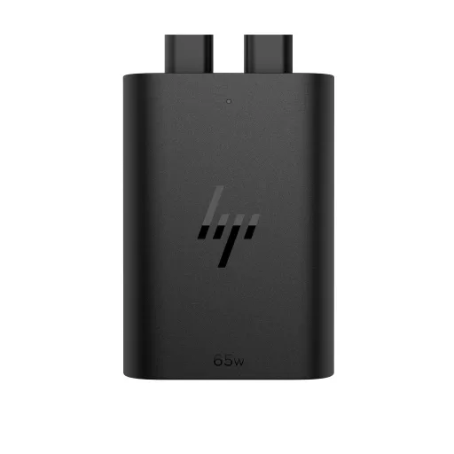 HP 65W GaN USB-C Laptop Charger áramátalakító és inverter Beltéri Fekete