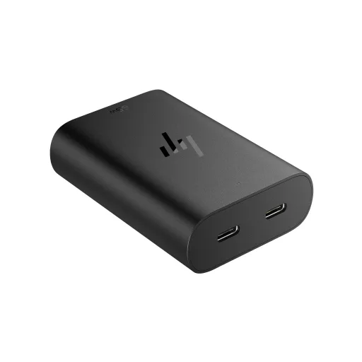 HP 65W GaN USB-C Laptop Charger áramátalakító és inverter Beltéri Fekete