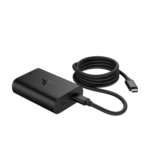 HP 65W GaN USB-C Laptop Charger áramátalakító és inverter Beltéri Fekete