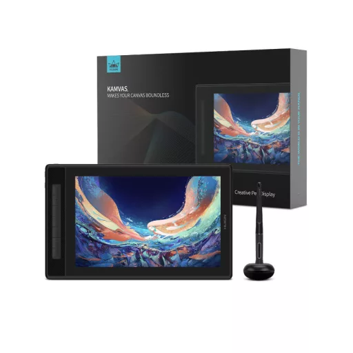 HUION Kamvas Pro 13 (2.5K) digitális rajztábla Ezüst 5080 lpi 286,5 x 179 mm USB