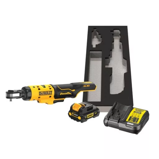 DeWALT DCF504L1G-QW motoros csavarkulcs 1/4" 250 RPM 54 Nm Fekete, Sárga 12 V