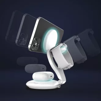  j5create JUPW3415-N mobiltelefon töltő Okosóra, Fejhallgató, Okostelefon Fehér USB Vezeték nélkül tölthető Gyorstöltés Beltéri