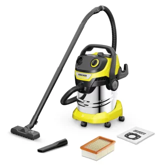   Kärcher WD 5 S V-25/5/22 Rozsdamentes acél, Fekete, Sárga 25 L 1100 W