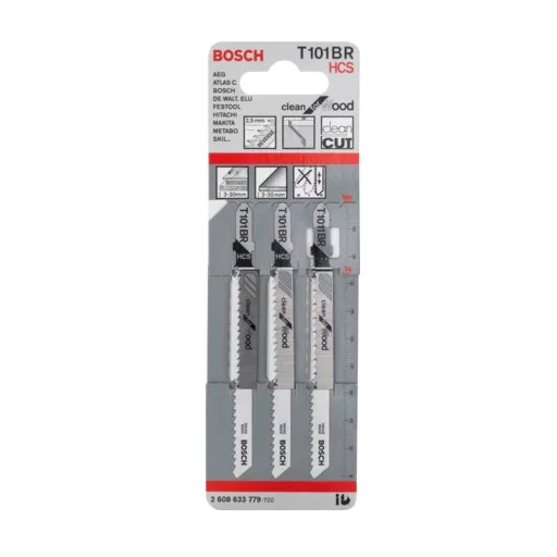 Bosch T 101 BR Lombfűrész penge Magas szén-acél (HCS) 3 db