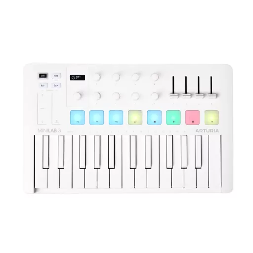 Arturia Minilab 3 MIDI billentyűzet 25 kulcsok USB Fehér