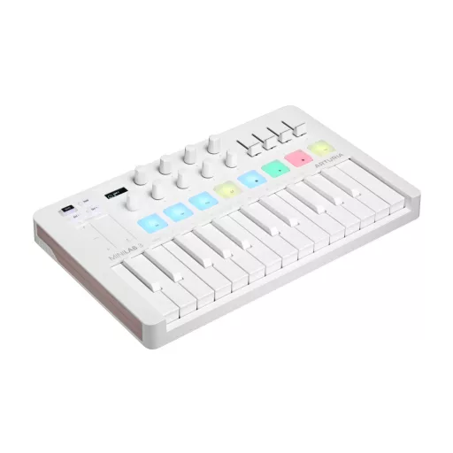 Arturia Minilab 3 MIDI billentyűzet 25 kulcsok USB Fehér