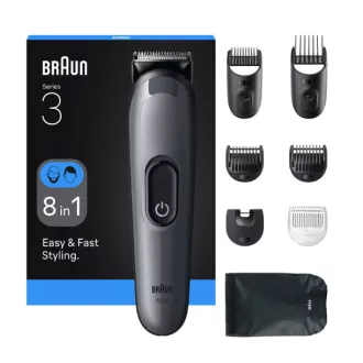   Braun AIO3540 szakáll/hajnyíró Fekete, Szürke 14 Nikkel-fémhidrid (NIMH)