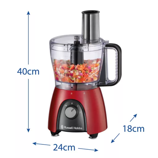 Russell Hobbs 27110-56 darálógép 600 W 2,3 L Fekete, Vörös, Átlátszó