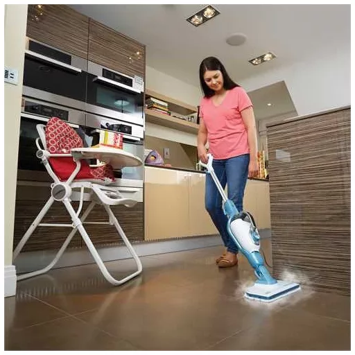 Black & Decker 9IN1 Steam-mop Gőzölős felmosó 0,5 L 1300 W Türkizkék, Fehér