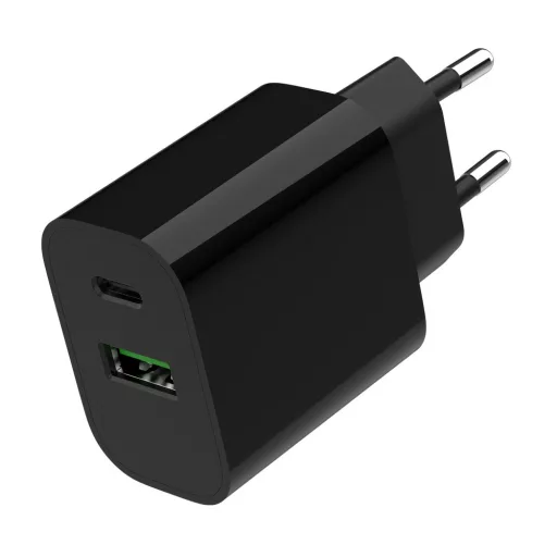 Gembird TA-UC-PDQC20-01-BK mobiltelefon töltő Univerzális Fekete Váltakozó áram Gyorstöltés Beltéri
