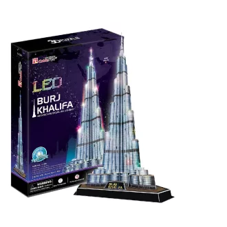 CubicFun Burj Khalifa LED 3D-s kirakó 136 db Épületek