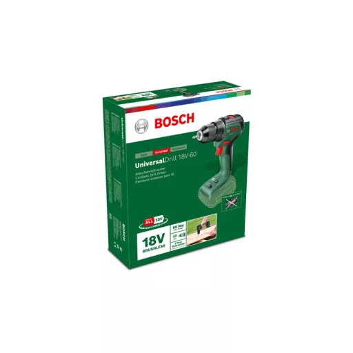 Bosch Universal Drill 18V-60 1900 RPM Kulcsnélküli 1,3 kg Fekete, Zöld
