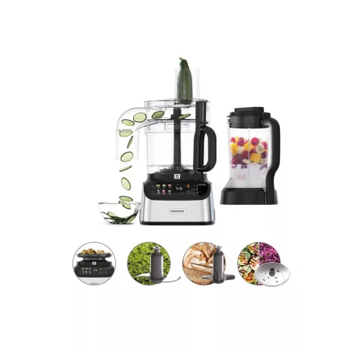 Kenwood MultiPro OneTouch darálógép 1000 W 3 L Fekete, Rozsdamentes acél Beépített mérlegek