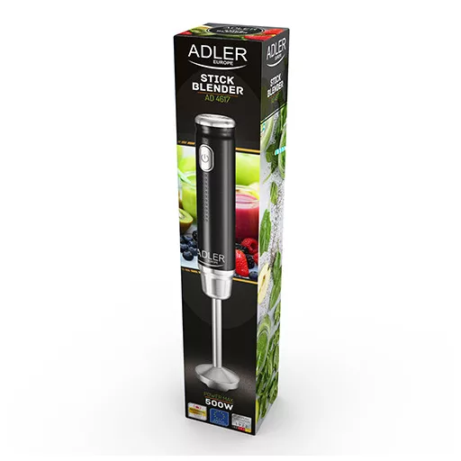 Adler AD 4617 turmixgép Merülő mixer 350 W Fekete, Rozsdamentes acél
