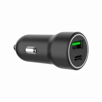  Gembird TA-UC-A2PDQC20-CAR-01 mobiltelefon töltő Univerzális Fekete Szivargyújtó Gyorstöltés Automatikus