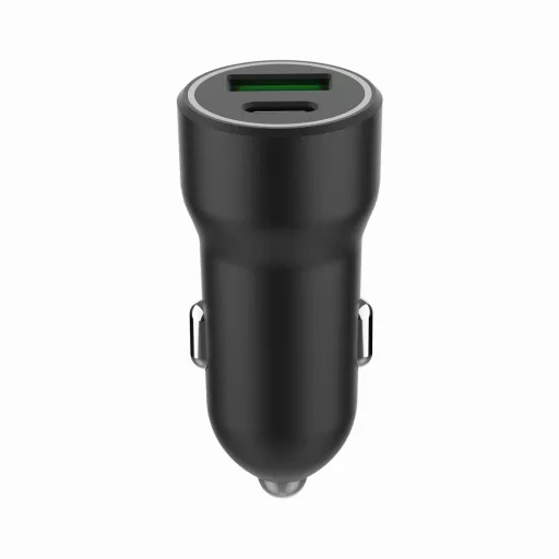 Gembird TA-UC-A2PDQC20-CAR-01 mobiltelefon töltő Univerzális Fekete Szivargyújtó Gyorstöltés Automatikus