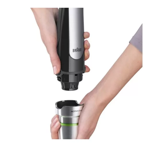 Braun MultiQuick 7 MQ 7045X 1,25 L Merülő mixer 1000 W Fekete, Rozsdamentes acél
