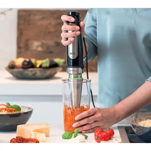 Braun MultiQuick 7 MQ 7045X 1,25 L Merülő mixer 1000 W Fekete, Rozsdamentes acél