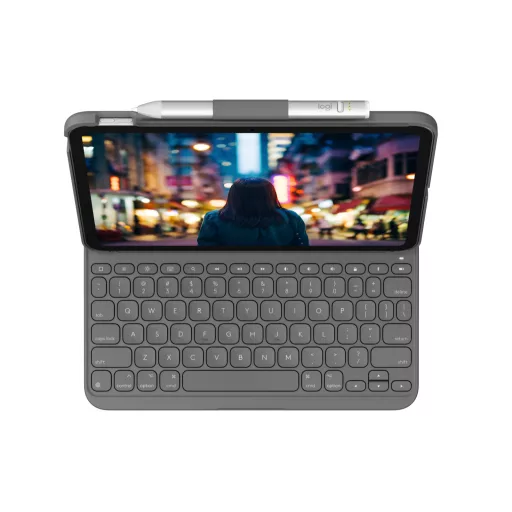 Logitech 920-011429 billentyűzet mobil eszközhöz QWERTY Brit angol Bluetooth Szürke