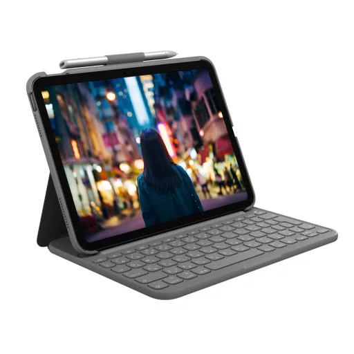 Logitech 920-011429 billentyűzet mobil eszközhöz QWERTY Brit angol Bluetooth Szürke