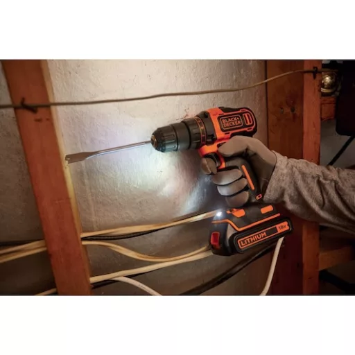 Black & Decker BDCDD186K-QW Fekete, Narancssárga