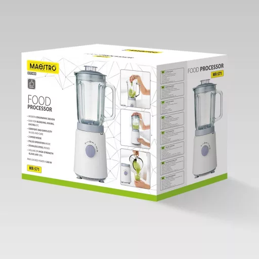 Food processor MAESTRO MR-571 1200W White, Grey