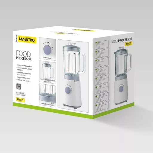 Food processor MAESTRO MR-571 1200W White, Grey
