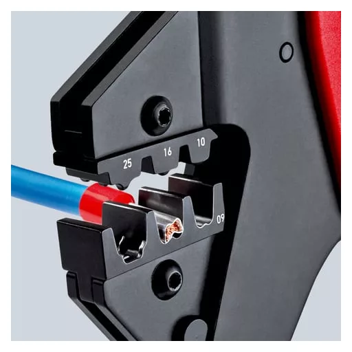 Knipex 97 43 200 A krimpelő fogó Krimpelőfogó Kék, Vörös