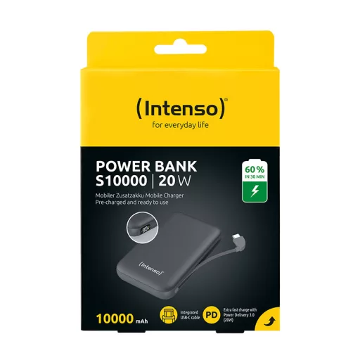 Intenso S10000 Lítium-polimer (LiPo) 10000 mAh Szürke