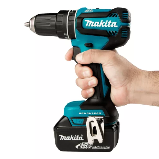 Makita DHP485Z fúrógép Kulcsnélküli 1,1 kg Fekete, Kék