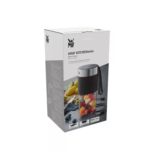 WMF KITCHENminis 0416700011 0,3 L Álló mixer 50 W Fekete, Rozsdamentes acél, Átlátszó
