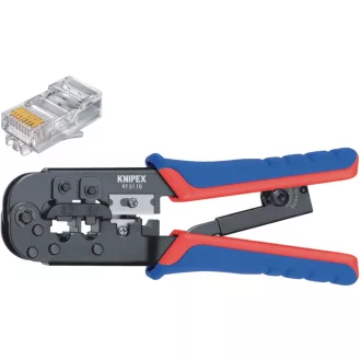   Knipex 97 51 10 SB krimpelő fogó Krimpelőfogó Fekete, Kék, Vörös