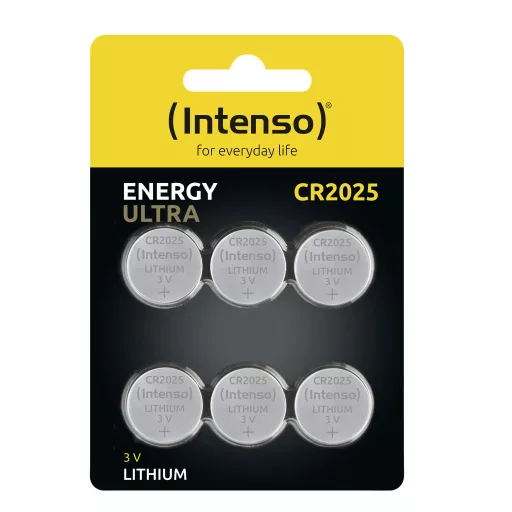 Intenso CR 2025 Energy 6er Blister - CR2025 - 160 mAh Egyszer használatos elem Lithium-Manganese Dioxide (LiMnO2)