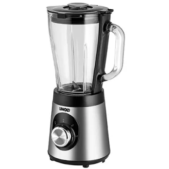  Unold Edel 1,5 L Asztali mixer 500 W Fekete, Rozsdamentes acél, Átlátszó