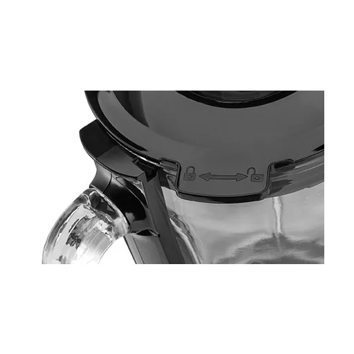 Unold Edel 1,5 L Asztali mixer 500 W Fekete, Rozsdamentes acél, Átlátszó