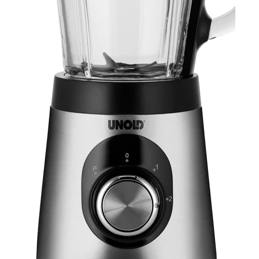 Unold Edel 1,5 L Asztali mixer 500 W Fekete, Rozsdamentes acél, Átlátszó