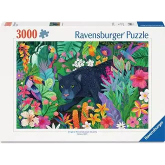 Puzzle Panther im blühenden Dschungel (3000 Teile)