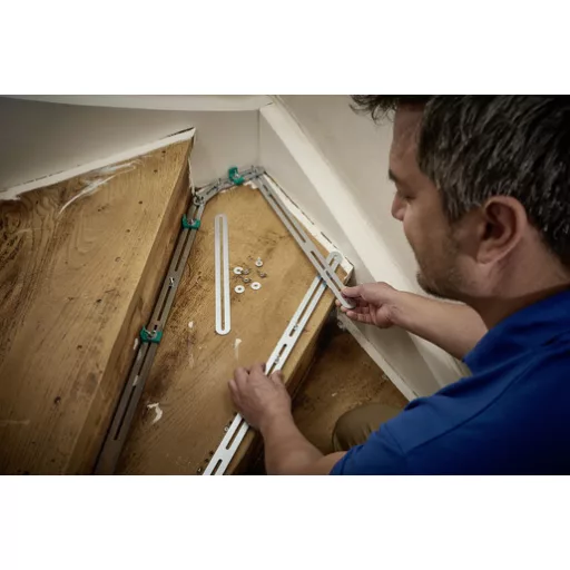 wolfcraft GmbH 5210000 sugármérő Stair gauge Fekete, Rozsdamentes acél