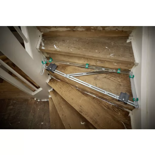 wolfcraft GmbH 5210000 sugármérő Stair gauge Fekete, Rozsdamentes acél